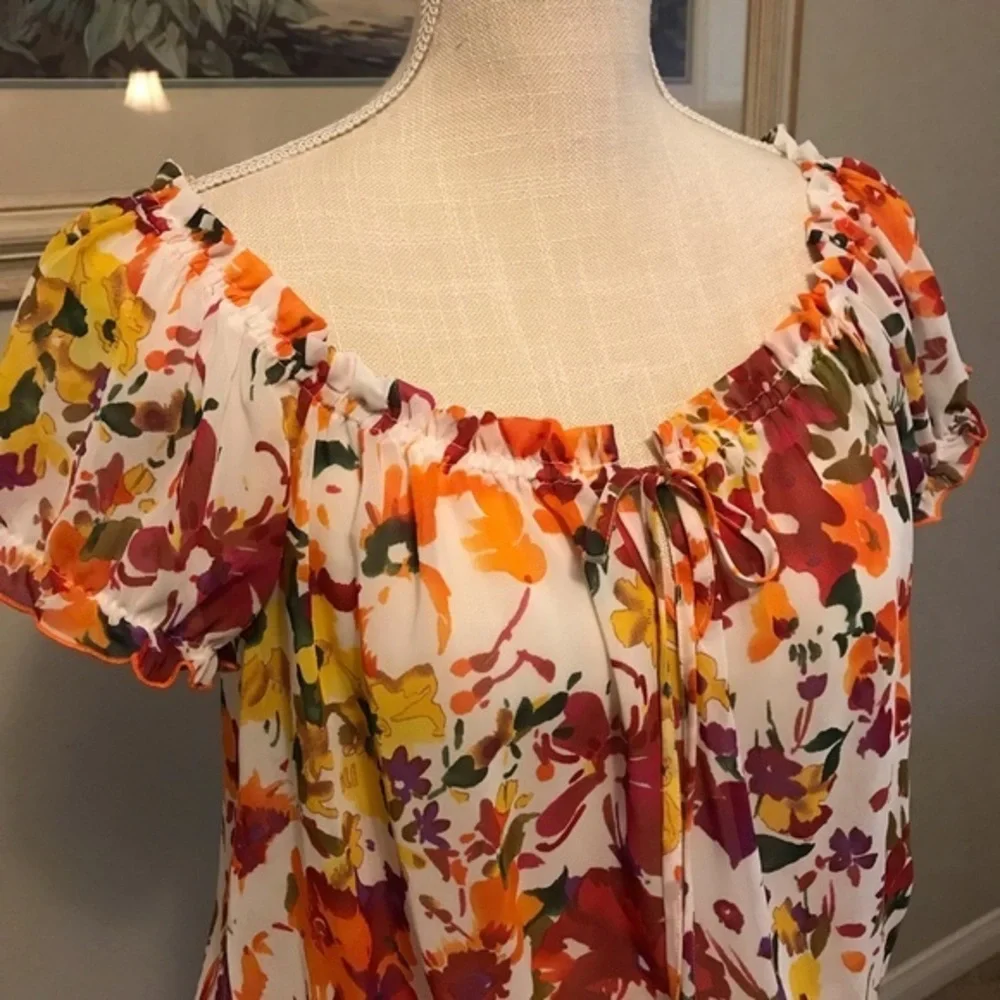 Sele Floral Summer Top M